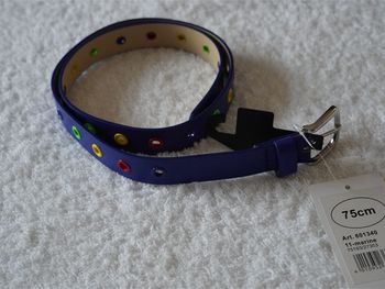 Jolie ceinture bleue fantaisie Playshoes neuve pour enfant Taille : 75 cm