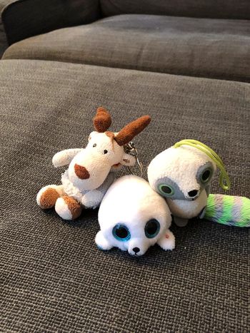 Lot de 3 mini peluches