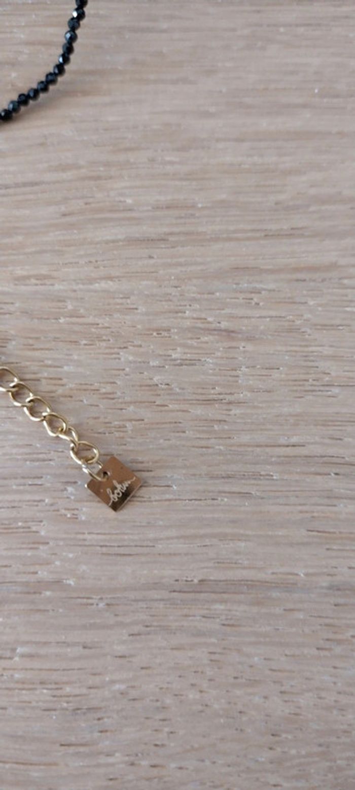 Collier pierres naturelles agates noires et onyx - photo numéro 7