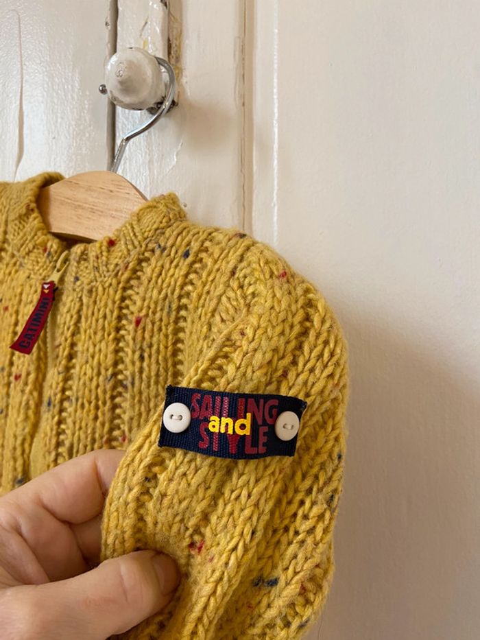 Gilet moutarde Catimini 6 mois - photo numéro 4