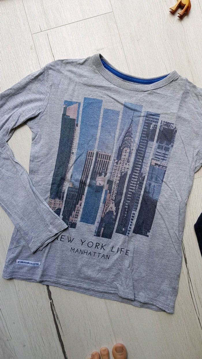 Lot de 2 tee shirts manches longues garçon 10ans ikks - photo numéro 2