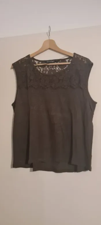 Débardeur lin et crochet Monoprix