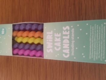 Bougies d'anniversaire en forme twist