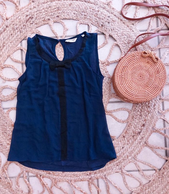 Tee-shirt Naf Naf Bleu marine et noir - photo numéro 4