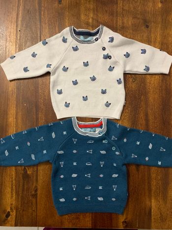 Lot 2 pulls 3 mois très bon état