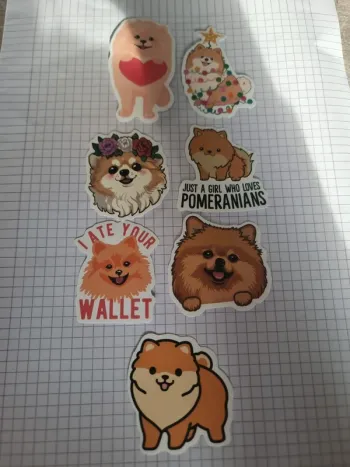 Lot d'autocollants motif chien (Lot H)