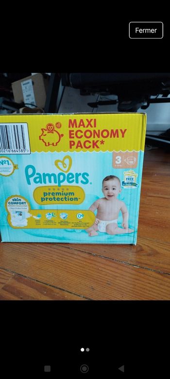 112 couches Pampers taille 3