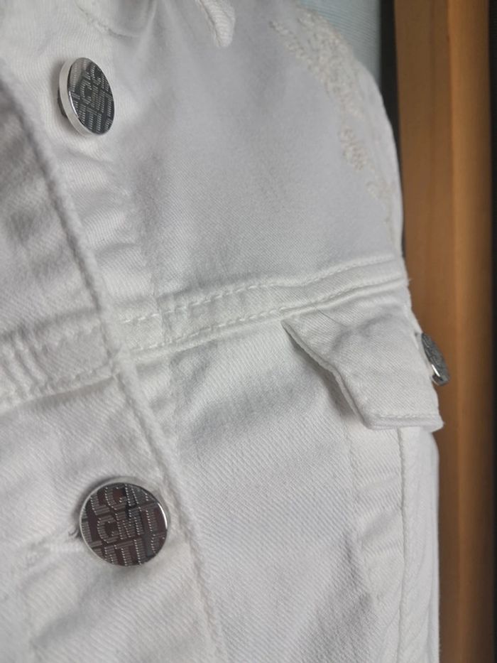 Leconte veste blanche été en jean T.46 neuve - photo numéro 6