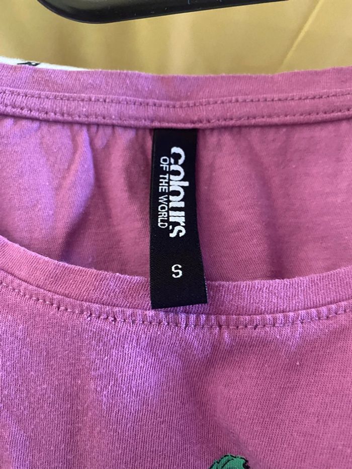 T-shirt violet « Not ready for Reality » Colours Of the World Taille S - photo numéro 3
