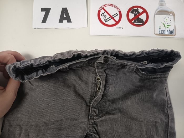 7 ans bermuda short Jeans tape à l'oeil dark grey - photo numéro 6
