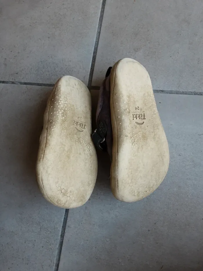 Chaussures cuir violet barefoot P. 24 - photo numéro 2