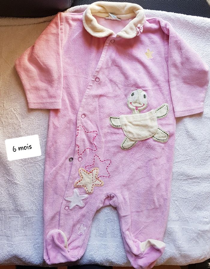 Pyjama velour pickou 6 mois