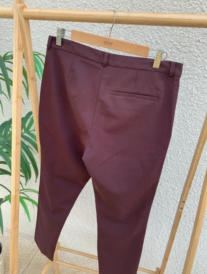 Pantalon skinny bordeaux h&m - photo numéro 4