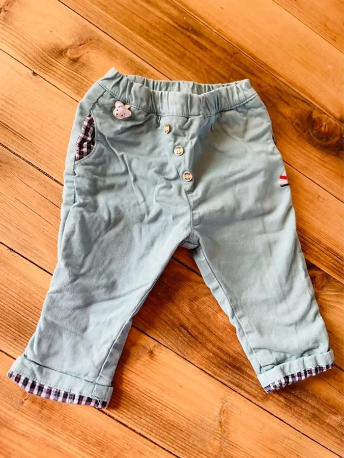 Ensemble élégant chemise pantalon 9 mois - photo numéro 2