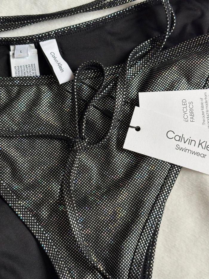 Bas de bikini échancré argenté et iridescent Calvin Klein - photo numéro 3