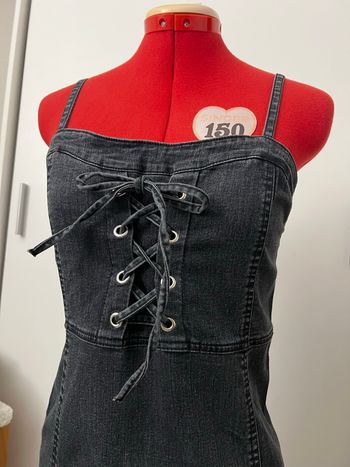 Robe corset en jean gris Jennyfer