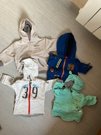 4 gilets manches longues
