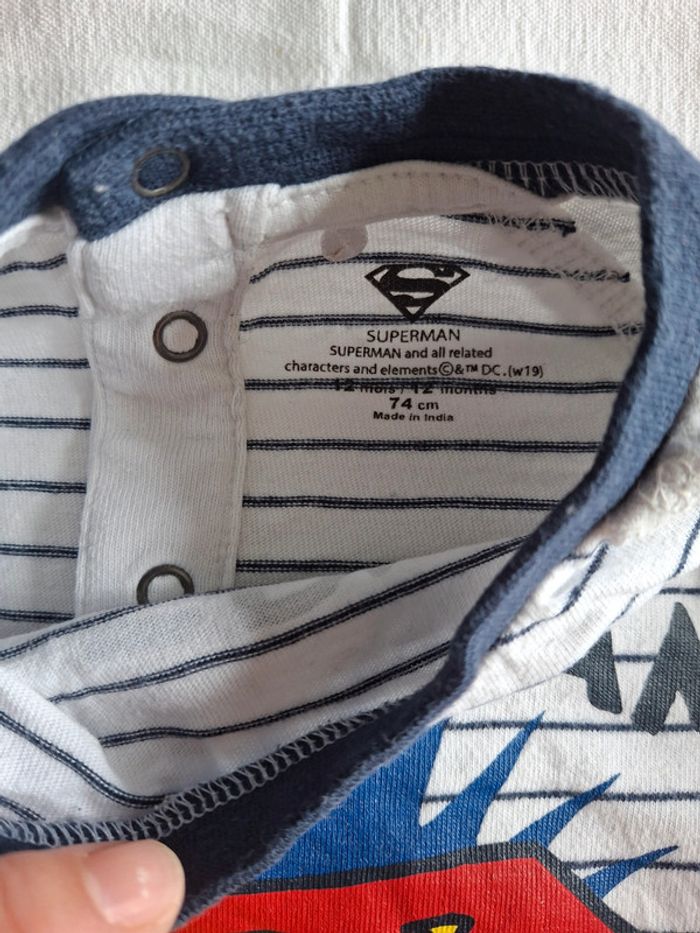 Tee-shirt superman bébé 12mois - photo numéro 2