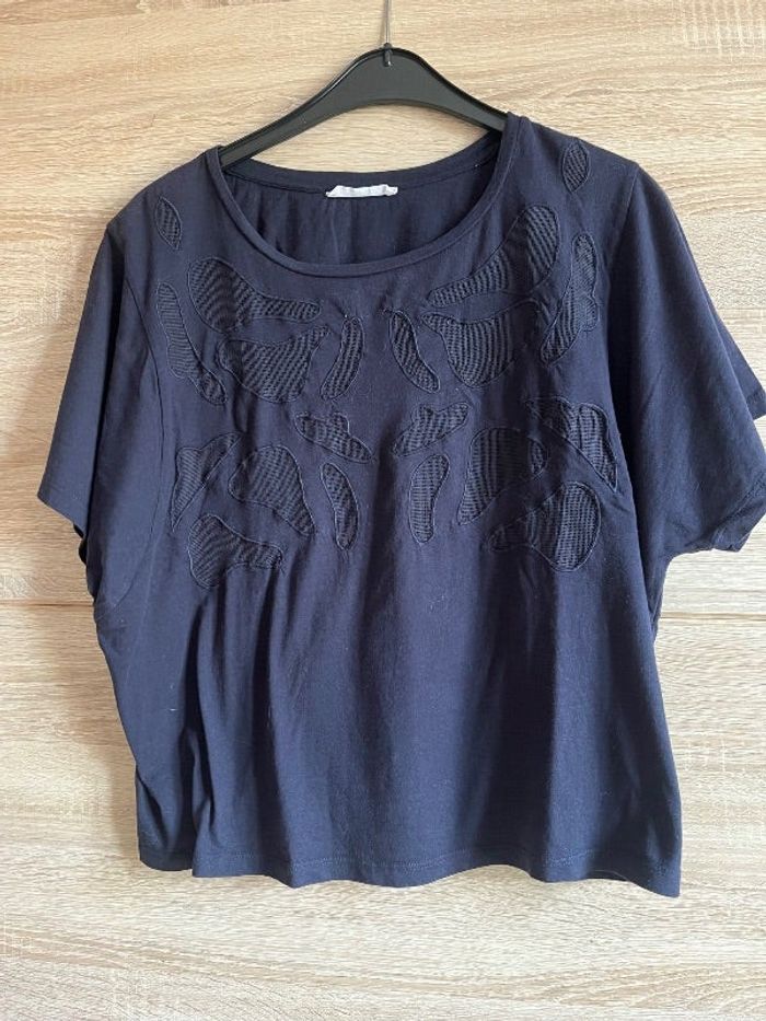 Tee shirt MANGO bleu marine Taille M
