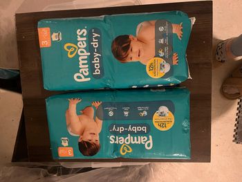 Lot de 2 couches Pampers baby dry taille 3