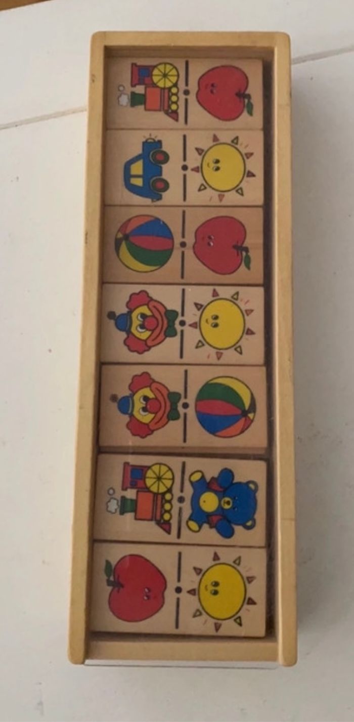 Boîte dominos en bois