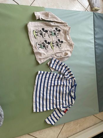 Lot de 2 hauts à manches longues Mickey 6 mois