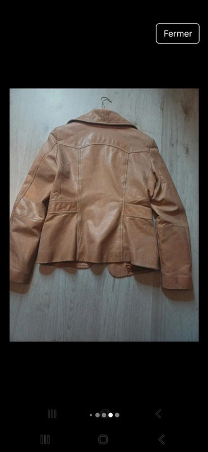 Blazer beige similicuir Vero Moda - photo numéro 2