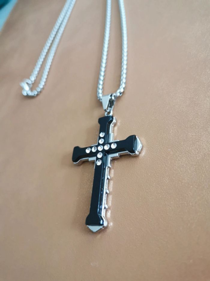 Collier et pendentif spirituel croix chrétienne - photo numéro 2