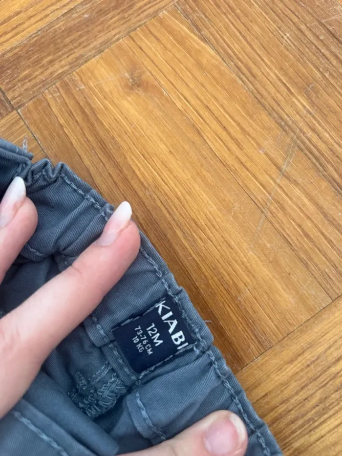 Pantalon bleu 12 mois Kiabi ( 73-76cm) - photo numéro 3