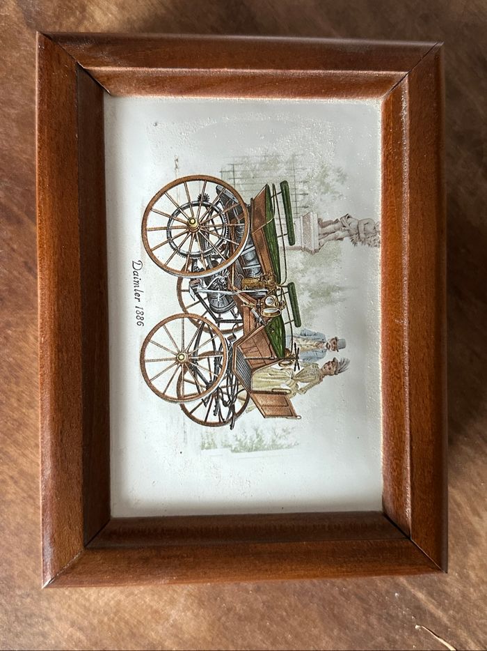 Boîte à bijoux vintage en bois