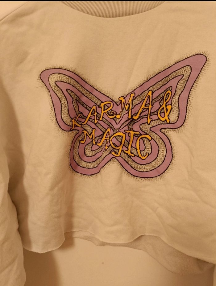 Sweat Crop Top divided (H&M) Taille S (36/38) - photo numéro 2