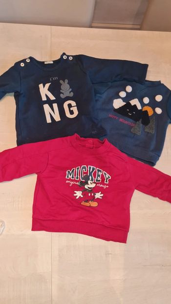 Lot de 3 pull dont 1 disney