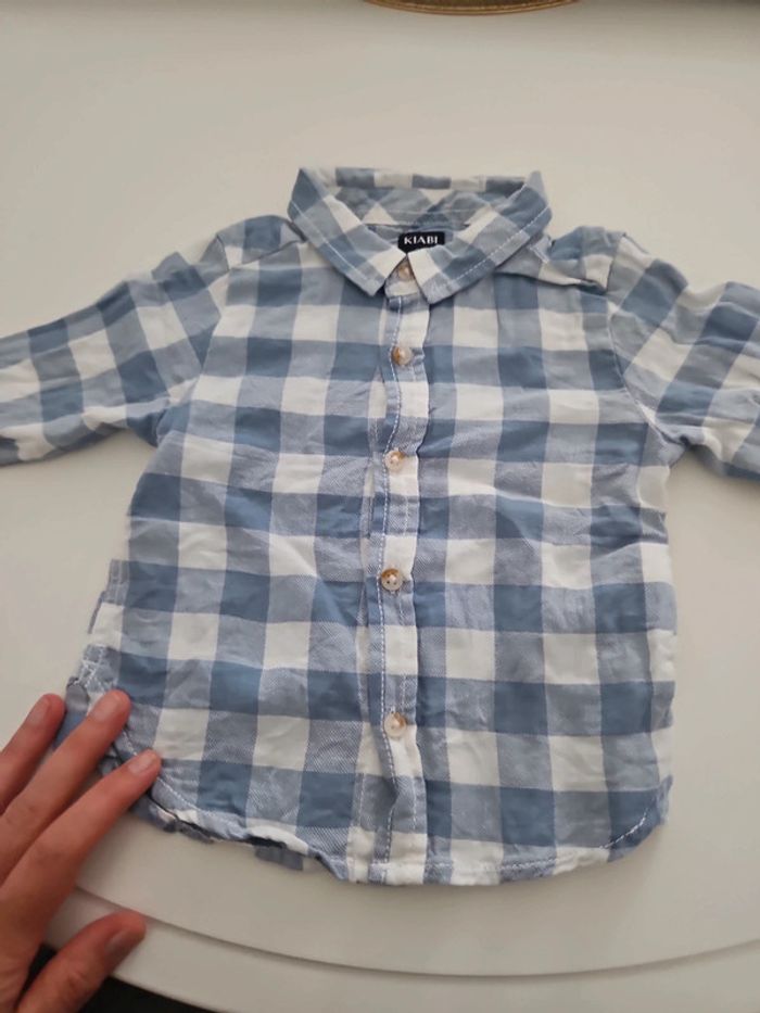 Chemise bébé à carreaux - photo numéro 2