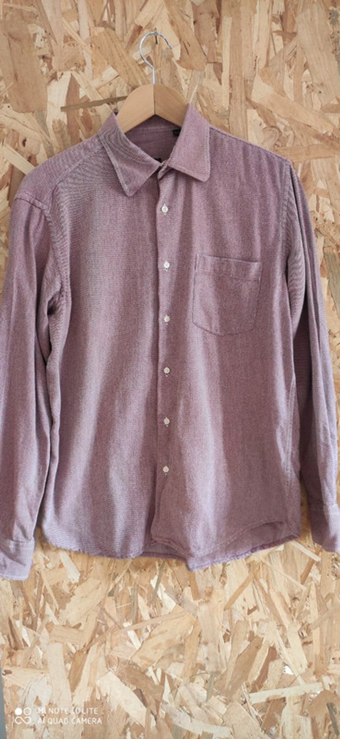 Chemise bordeaux blanc