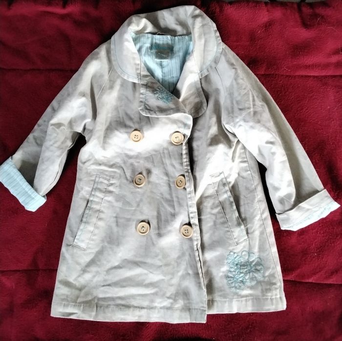 Trench  ,neuf  ,crème  ,pressions  ,poches  ,Orchestra  ,4  ans  ,104 cm