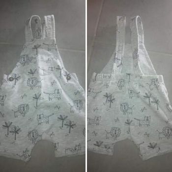 Salopette-short 6mois en TBE kiabi