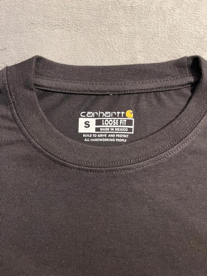 T-shirt Carhartt Crewneck Loose Fit – Noir – Big Logo – Taille S - photo numéro 6