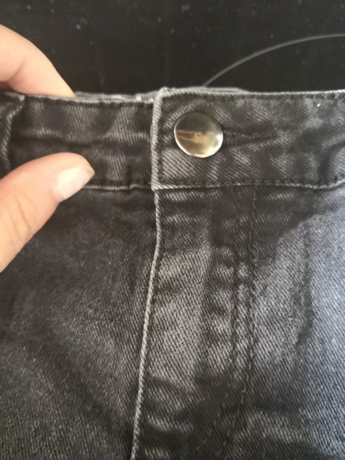 Jupe en jean noir /gris - photo numéro 2