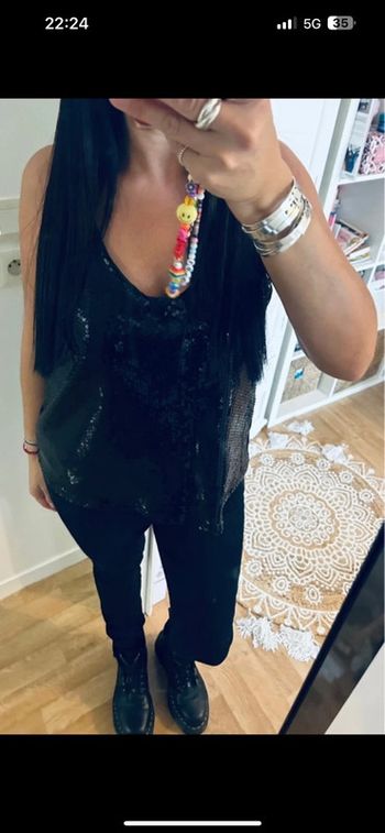 Débardeur sequins taille L maje