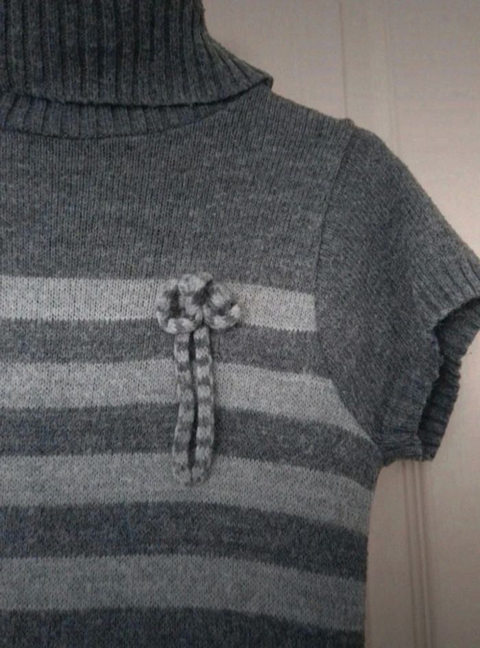 Robe pull à manche courte grise camaïeu taille M/38 - photo numéro 4