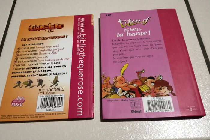 2 livres-Titeuf-Tcheu,la honte! + Garfield-La chasse est ouverte! - photo numéro 2