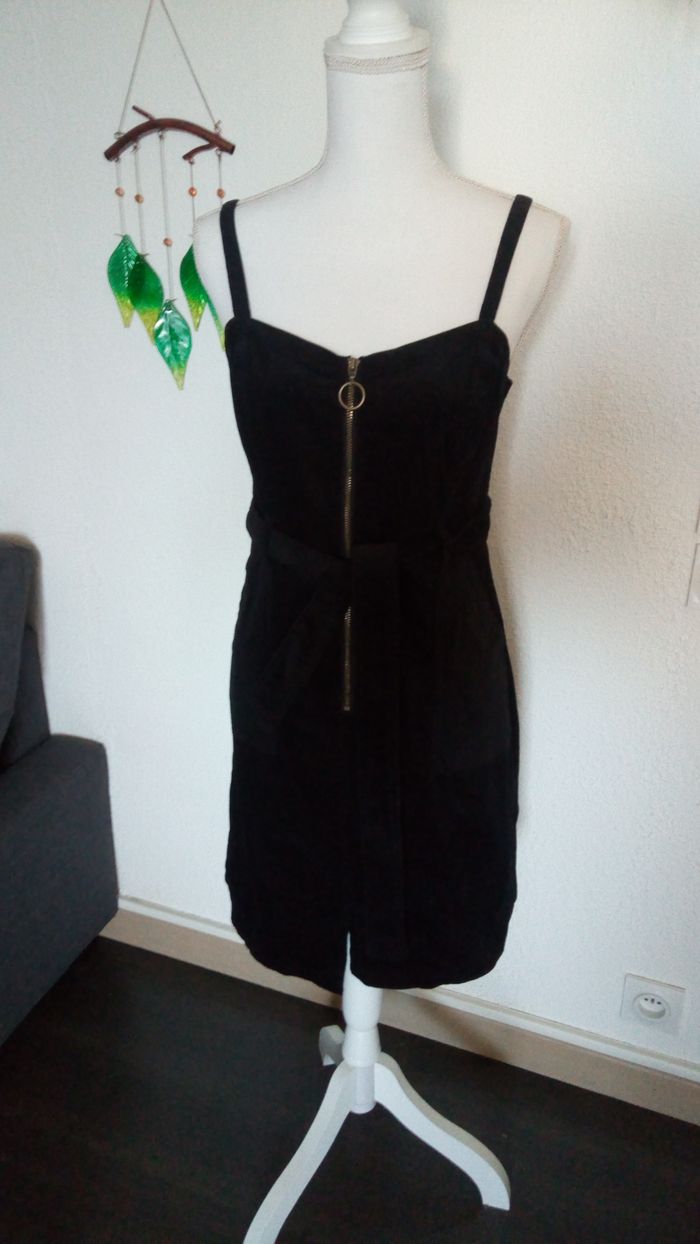 Robe coton noire côtelé - photo numéro 5