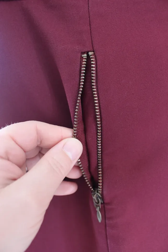 👗 Mini jupe trapèze bordeau, Camaieu 📌 - photo numéro 2