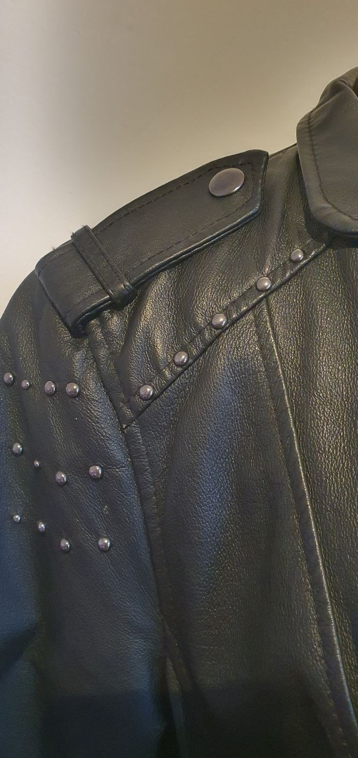 Veste femme style perfecto cuir véritable - photo numéro 3