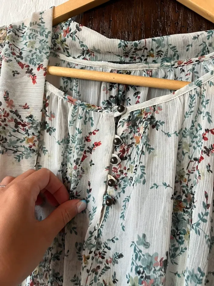 Blouse fluide imprimé fleuri IKKS Women - taille 42 - Élégance automnale - photo numéro 6