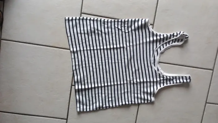Débardeur rayé bleu et blanc kiabi 38