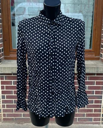 🐼Chemisier noir à pois blanc Zara – Taille 36