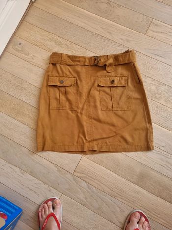 Jupe camel camaïeu  38