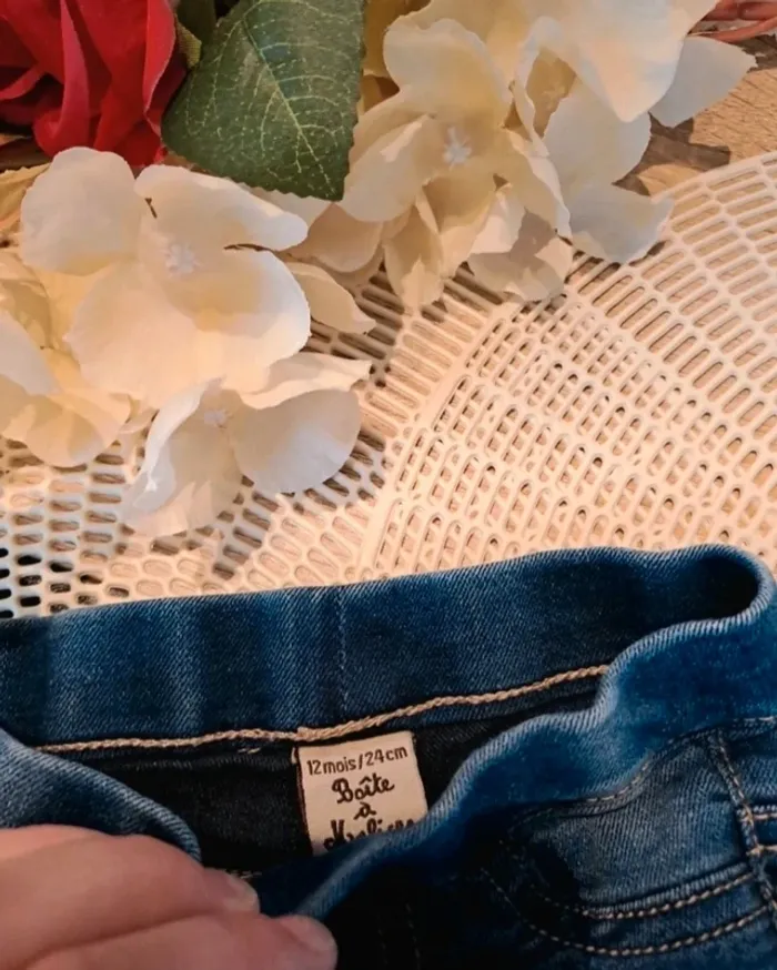 Jeans, taille 12 mois, marque boîte a malices - photo numéro 2
