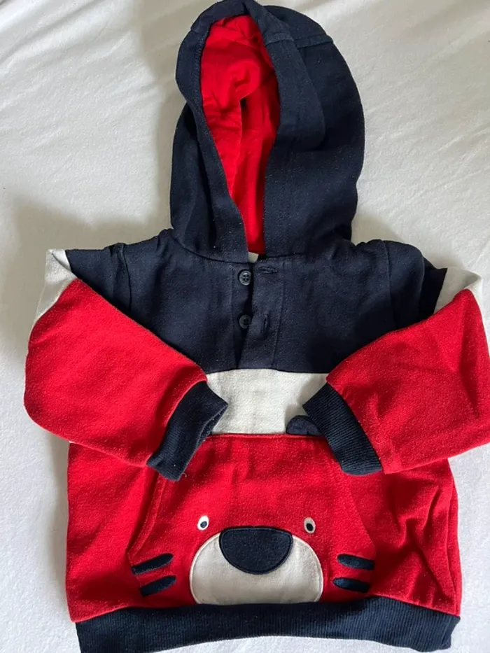 Lot de deux sweat-shirt à capuche 18M - photo numéro 6